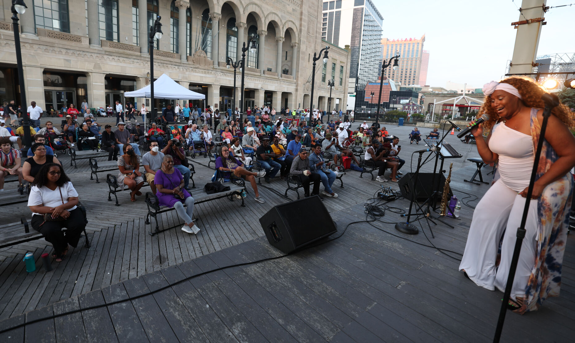 Concert at "Chicken Bone Beach" at Kennedy Plaza